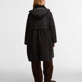 Giacca trapuntata lunga con peplo Barbour x Ganni - donna 