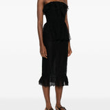 Abito con ruches in nero Alessandra Rich - donna 