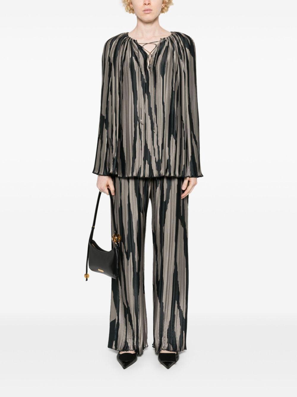 Pantaloni con stampa in grigio di Lanvin - donna 