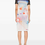 Abito midi con stampa multicolore Casablanca - donna 
