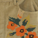 Pantaloni con ricamo floreale in beige Khoki - uomo 