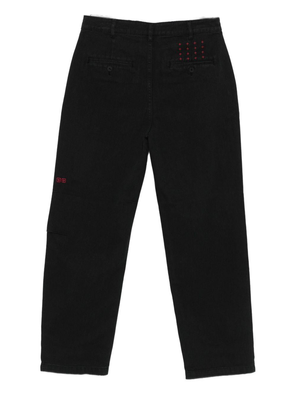 Pantaloni chino con dettaglio tasche rival in nero Ksubi - uomo 