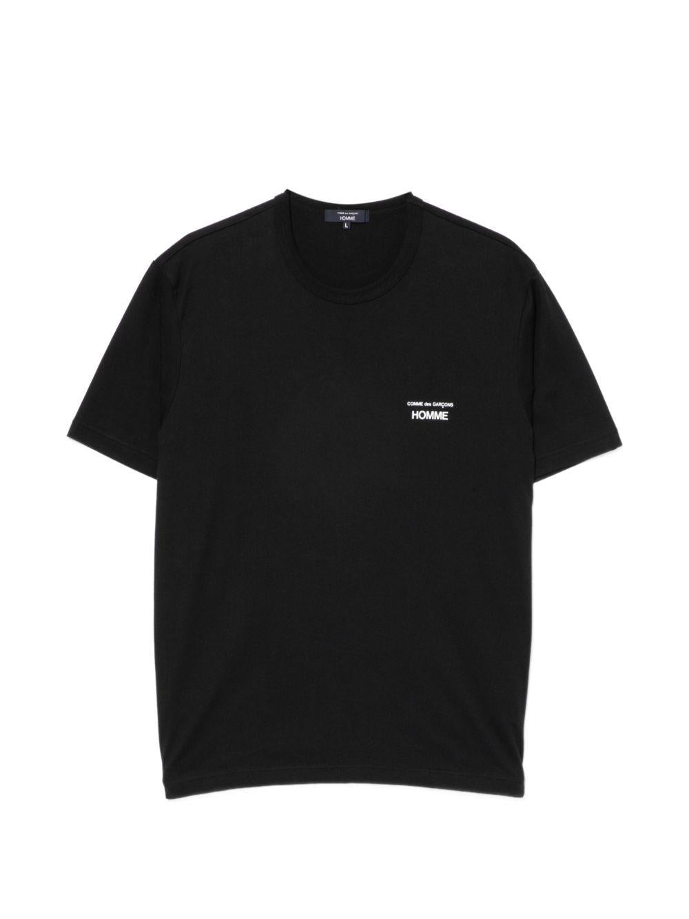 T-shirt con logo in nero Comme des garcons homme - uomo 