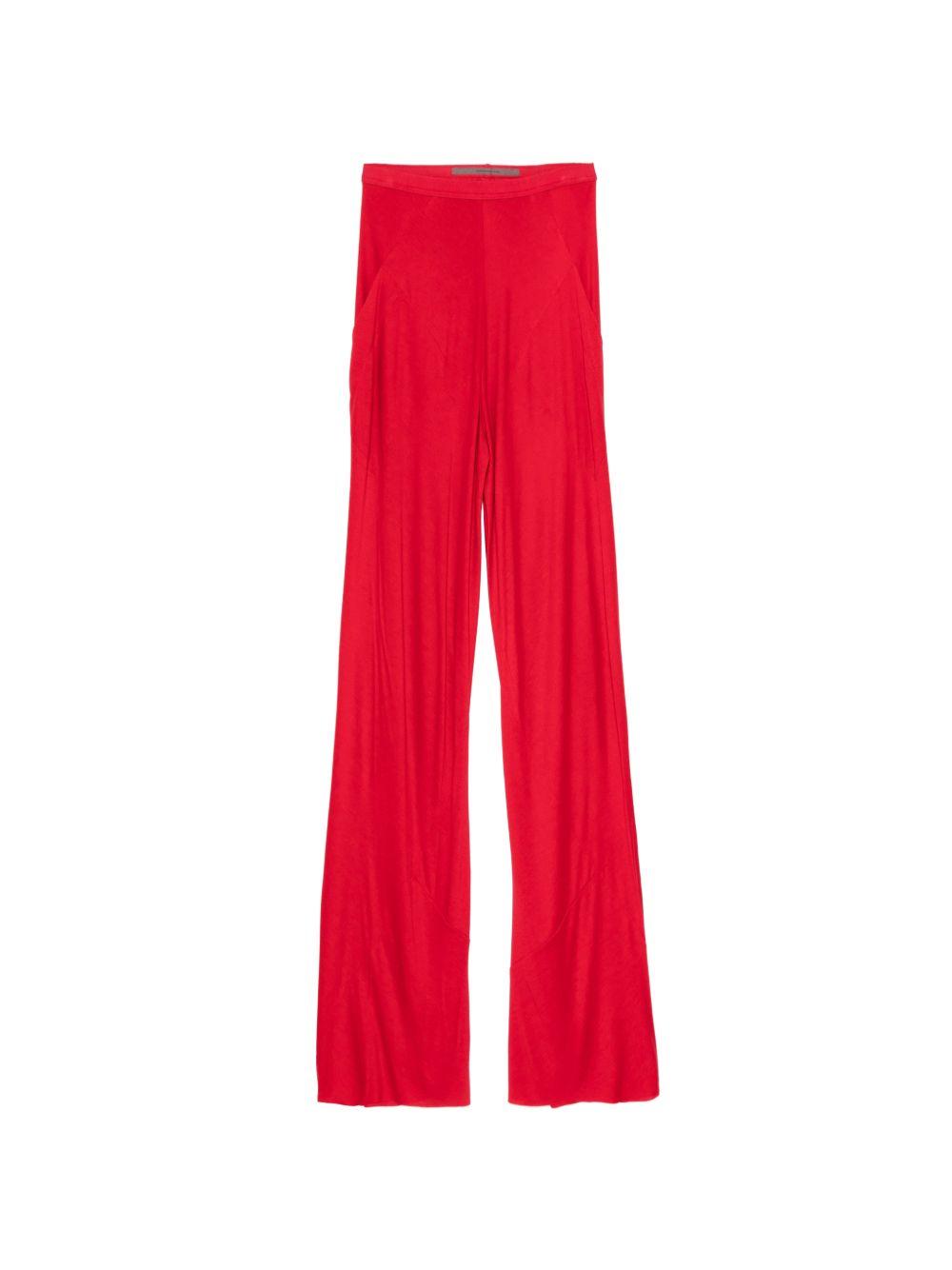PANTALONI DRITTI BIAS IN ROSSO RICK OWENS LILIES - DONNA 