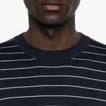 T-shirt a righe in blu Lardini - uomo 