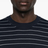T-shirt a righe in blu Lardini - uomo 