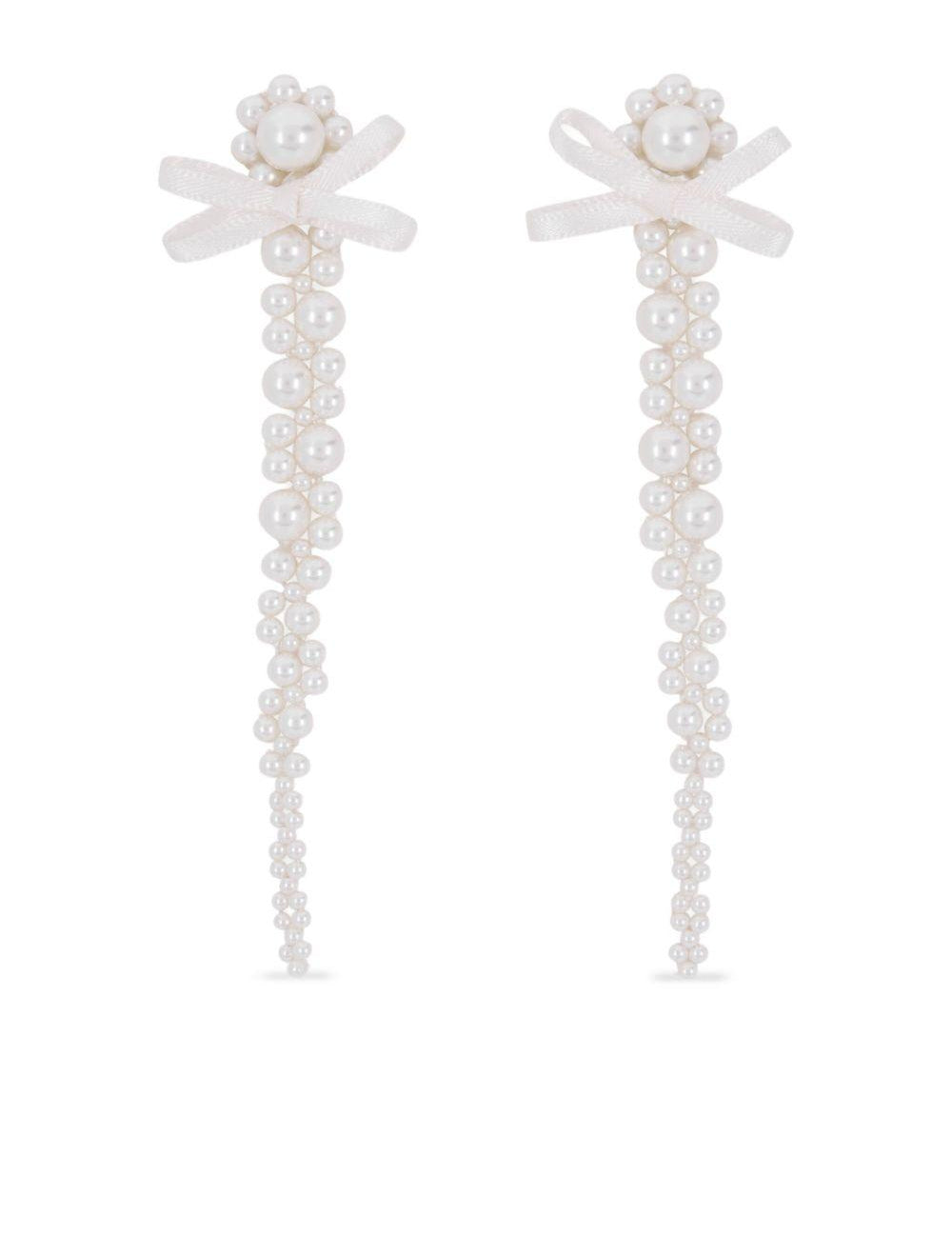 Orecchini pendenti con perle in argento Simone rocha - donna 