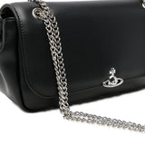 Borsa a spalla con catena in nero 