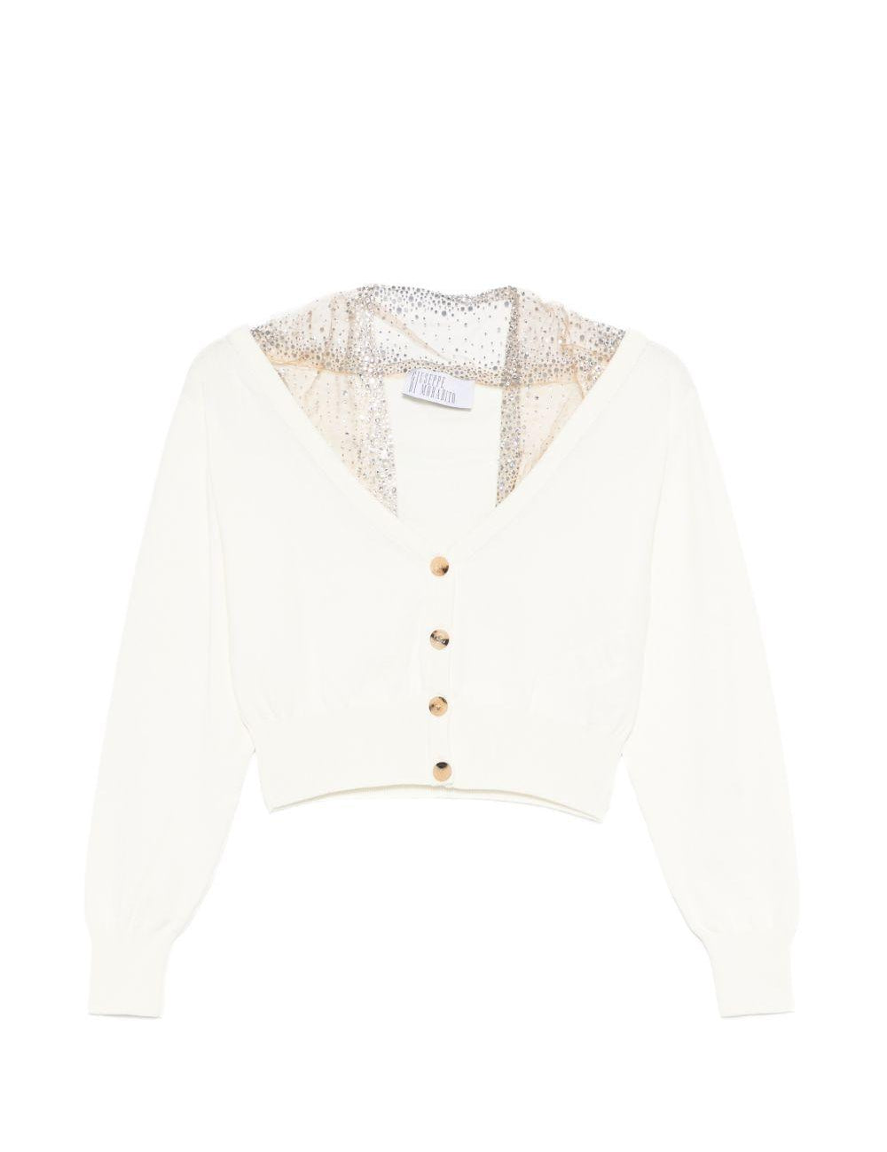 Cardigan con dettagli in bianco Giuseppe Di Morabito - donna 