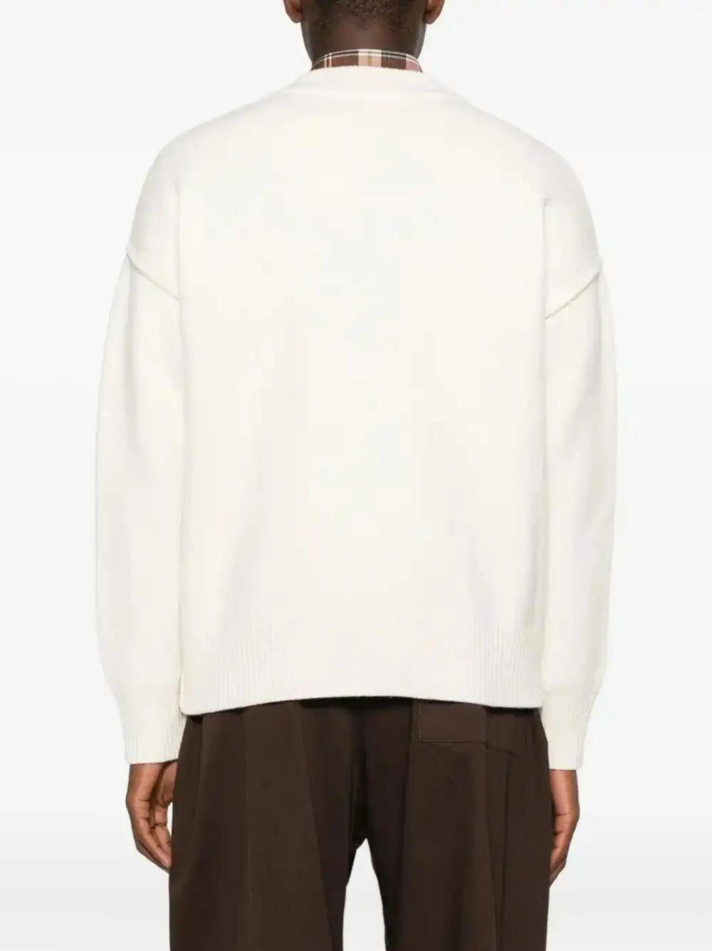 Cardigan Ami de Coeur con ricamo in avorio PARIS - unisex 