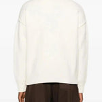 Cardigan Ami de Coeur con ricamo in avorio PARIS - unisex 