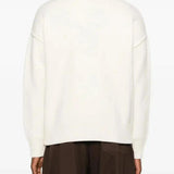 Cardigan Ami de Coeur con ricamo in avorio PARIS - unisex 