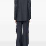 Blazer a maniche lunghe in grigio scuro MM6 Maison Margiela - donna 