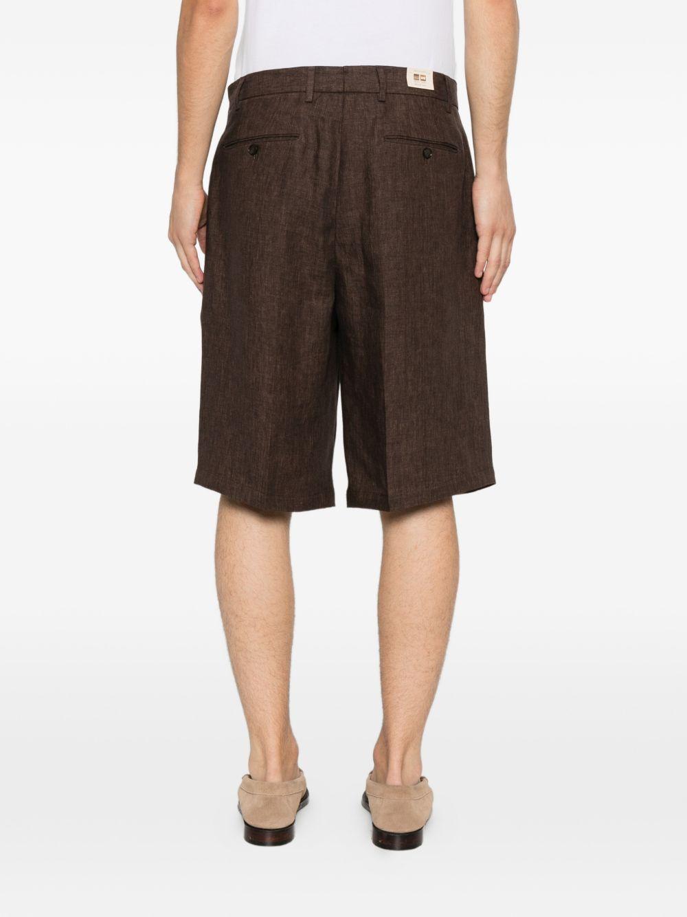 Pantaloncini con dettagli a pieghe in marrone Briglia 1949 - uomo 