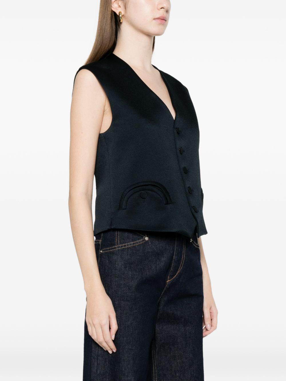 Gilet con tasca e bottoni in blu Blazé milano - donna 