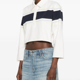 Polo con dettaglio a righe in bianco Re/done - donna 