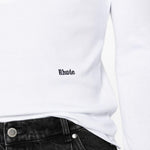 T-shirt a maniche lunghe con bottoni in bianco Rhude - uomo 