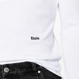 T-shirt a maniche lunghe con bottoni in bianco Rhude - uomo 
