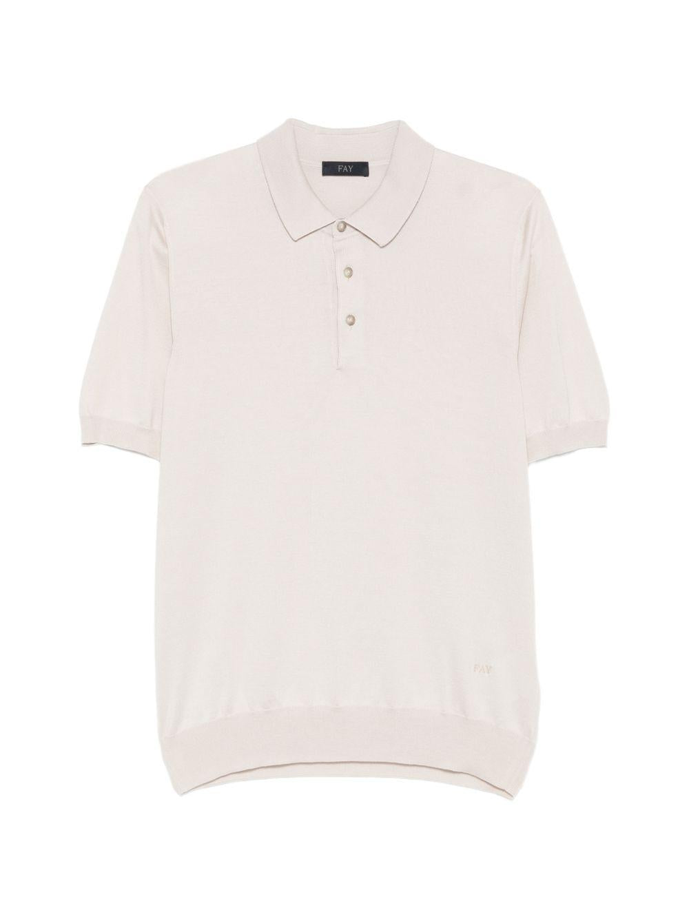 Polo con bottoni in bianco Fay - uomo 