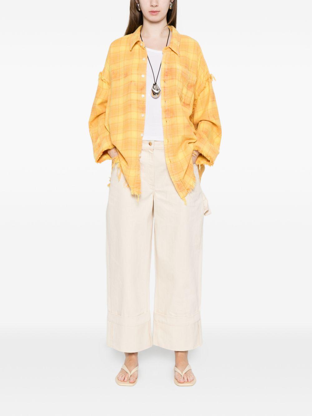 Camicia a quadri in giallo R13 - donna 