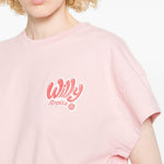 Body con stampa logo in rosa Willy chavarria - donna 