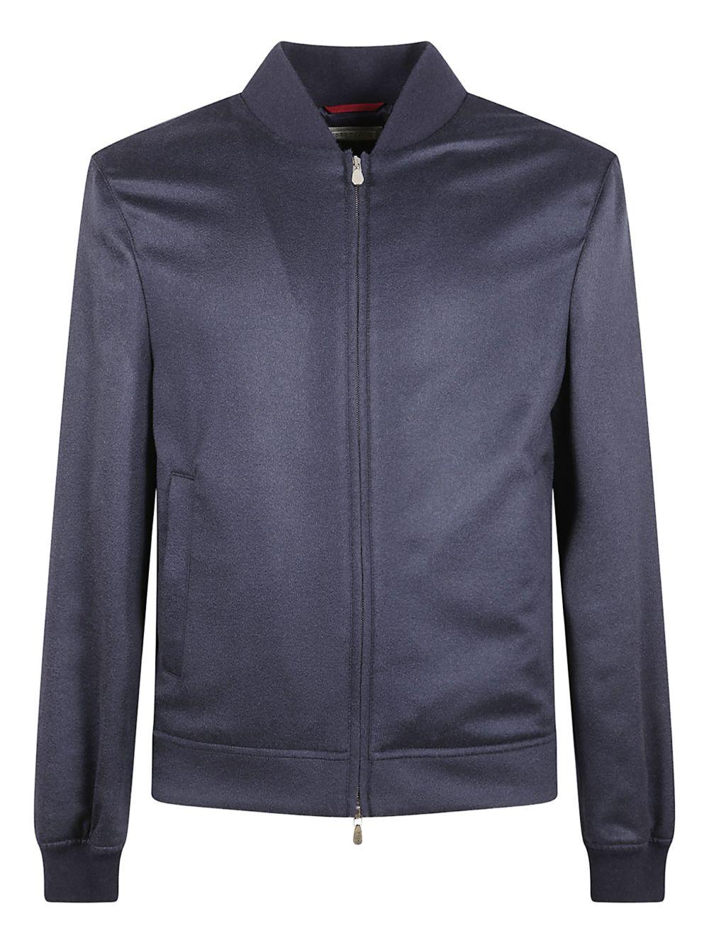 Bomber in cashmere blu Brunello Cucinelli - uomo 