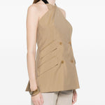 Gilet doppio petto nuraghe in beige Maxmara - donna 