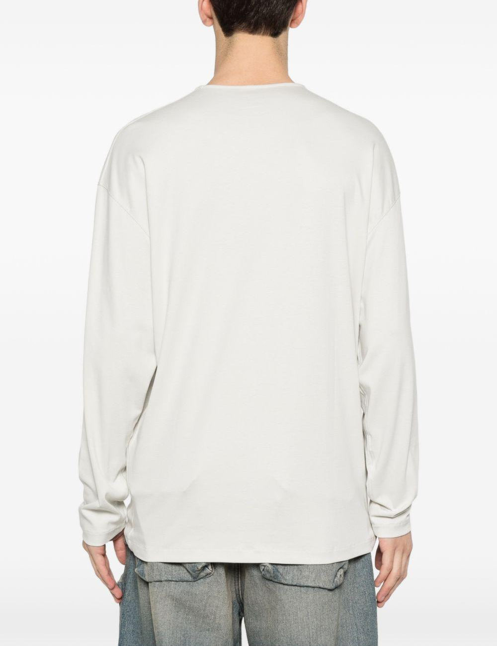 T-shirt a manica lunga in bianco Lemaire - uomo 