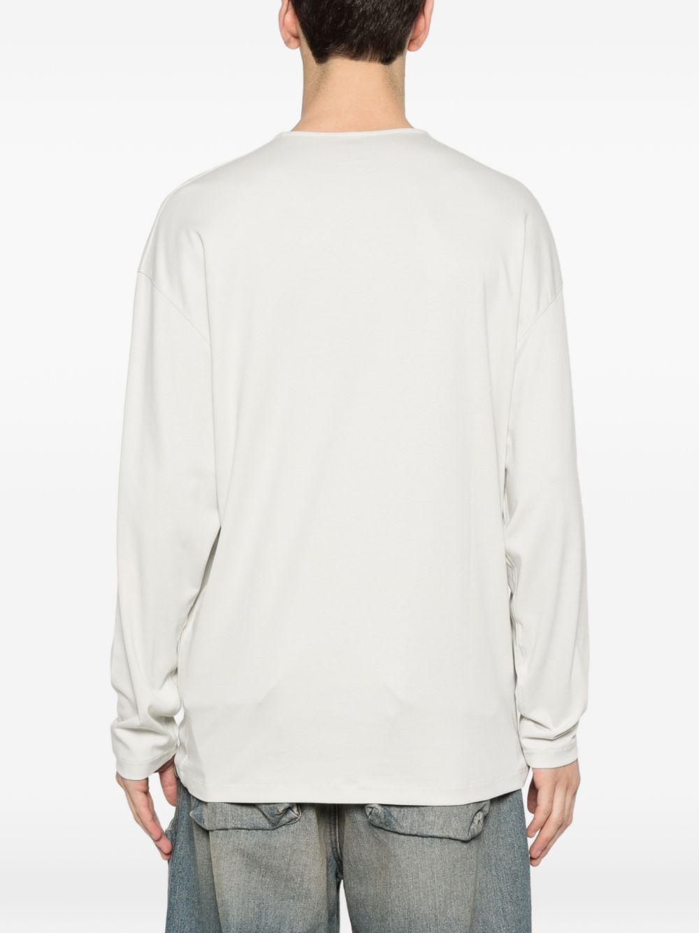 T-shirt a manica lunga in bianco Lemaire - uomo 