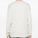 T-shirt a manica lunga in bianco Lemaire - uomo 