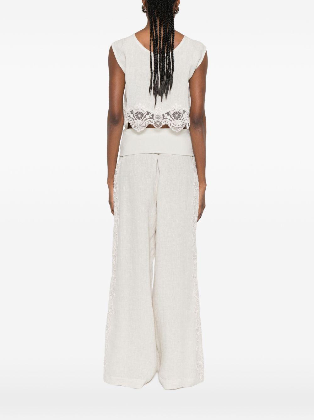 Top in pizzo in avorio Maurizio - donna 
