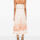 Abito midi The Wanderlust con stampa in rosa Zimmermann - donna 
