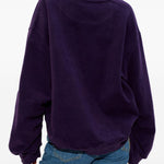 Felpa con scollo a V in viola The attico - donna 