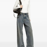 Jeans a vita bassa e gamba larga in blu Diesel - donna 
