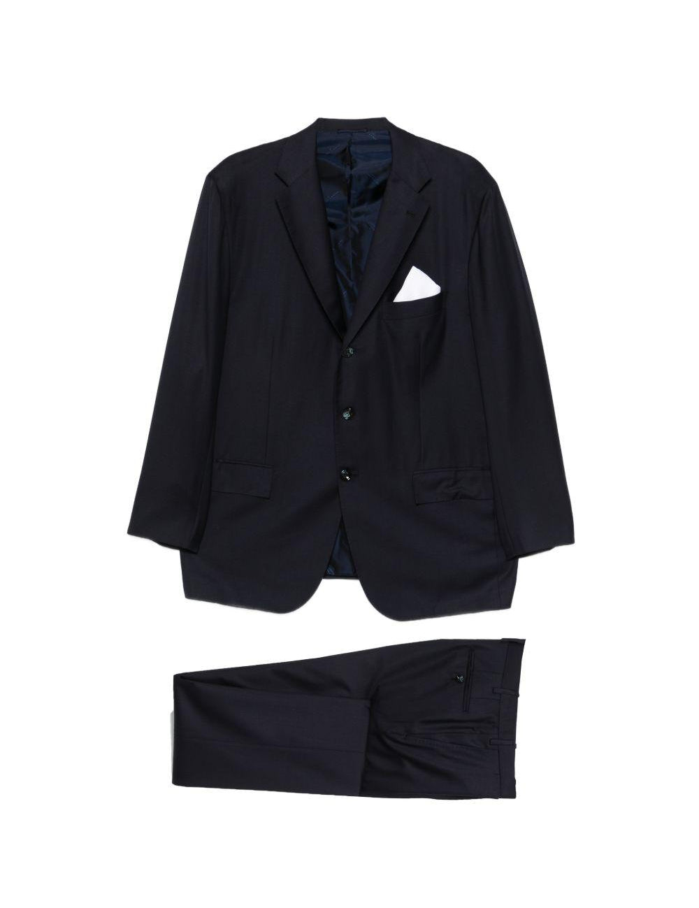 Completo monopetto in blu Kiton - uomo 