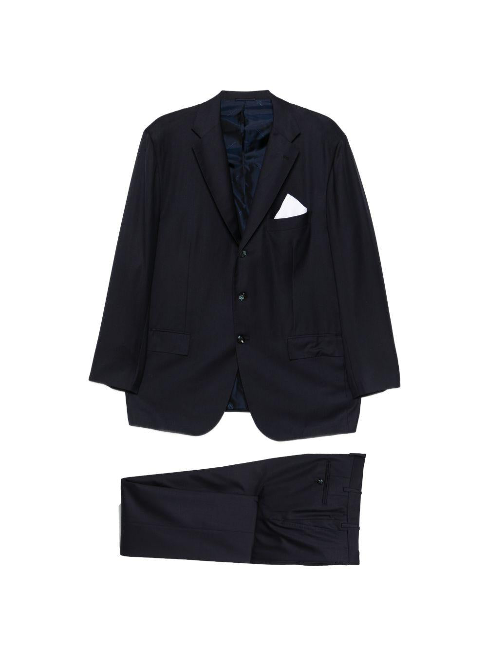 Completo monopetto in blu Kiton - uomo 