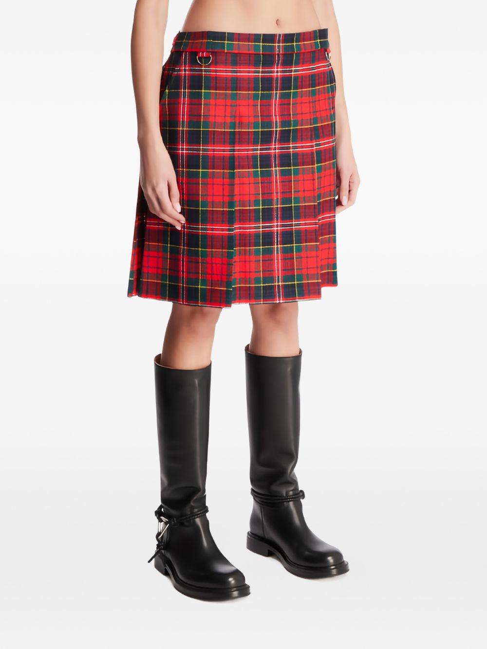 Gonna midi con  motivo tartan in rosso Undercover - donna 