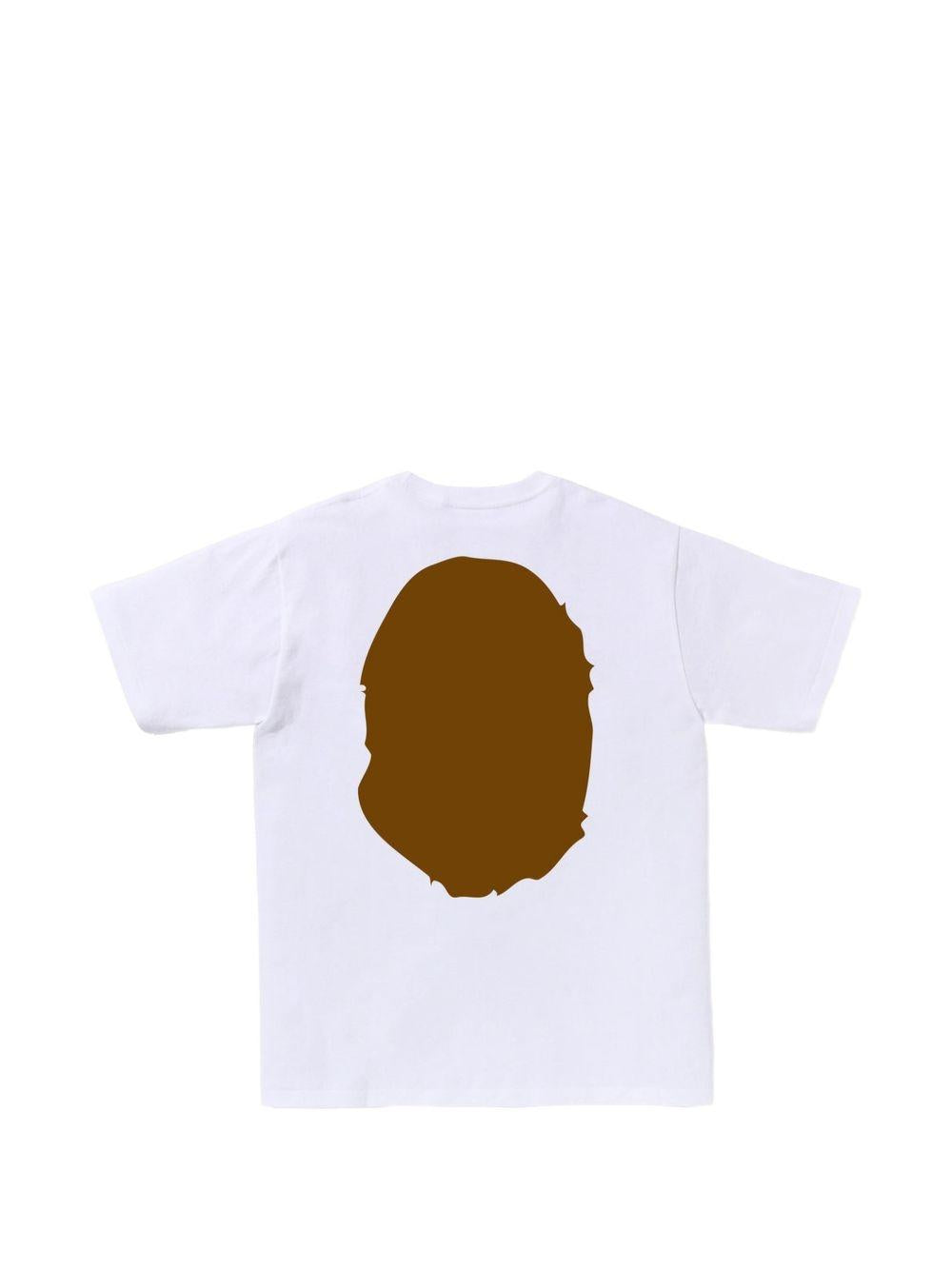 T-shirt con stampa in bianco A BATHING APE - uomo 