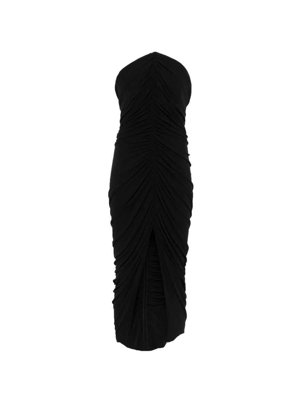 Abito midi senza spalline in nero Alexander wang - donna 