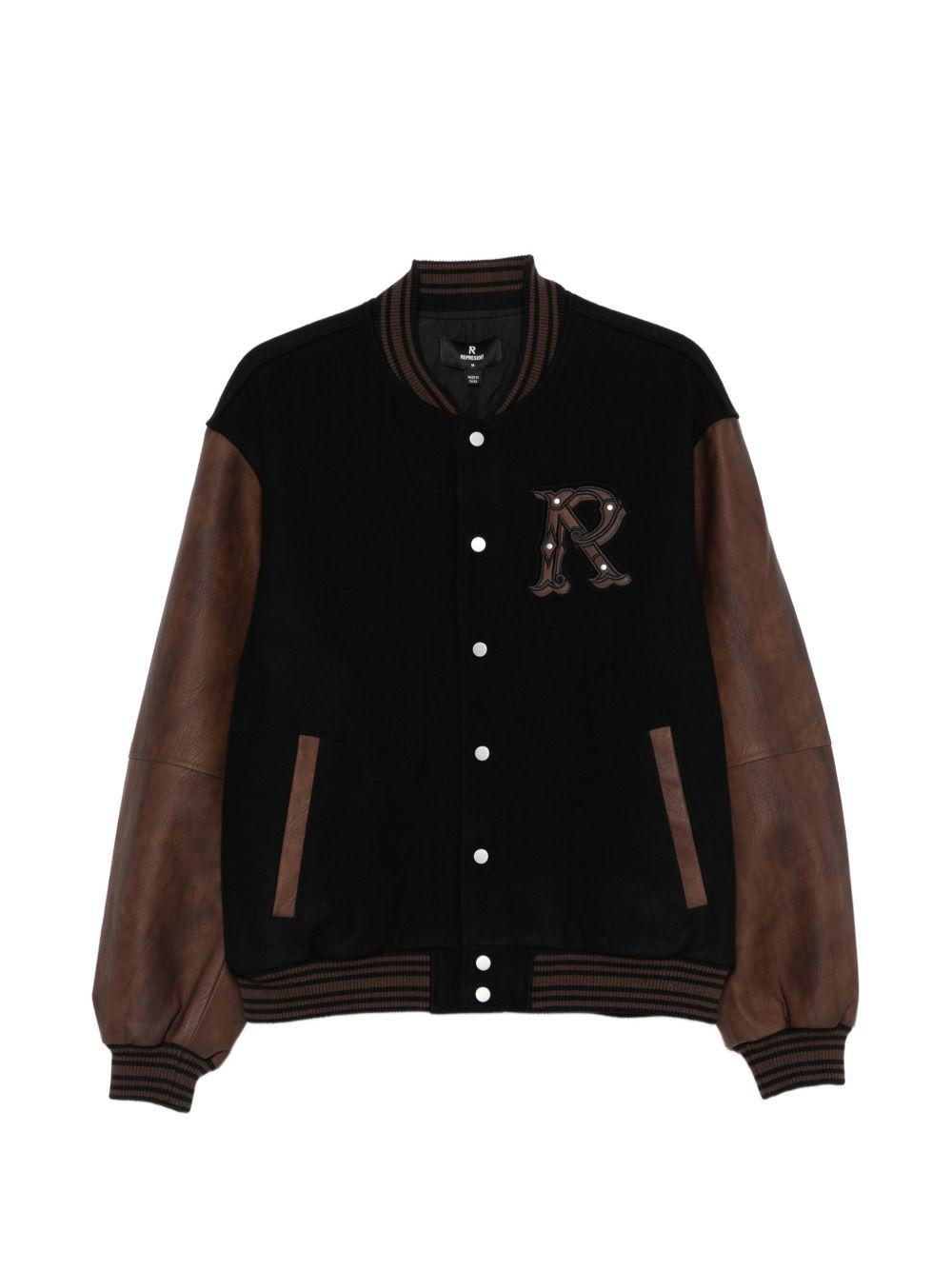 Bomber con applicazione logo in nero Represent - uomo 