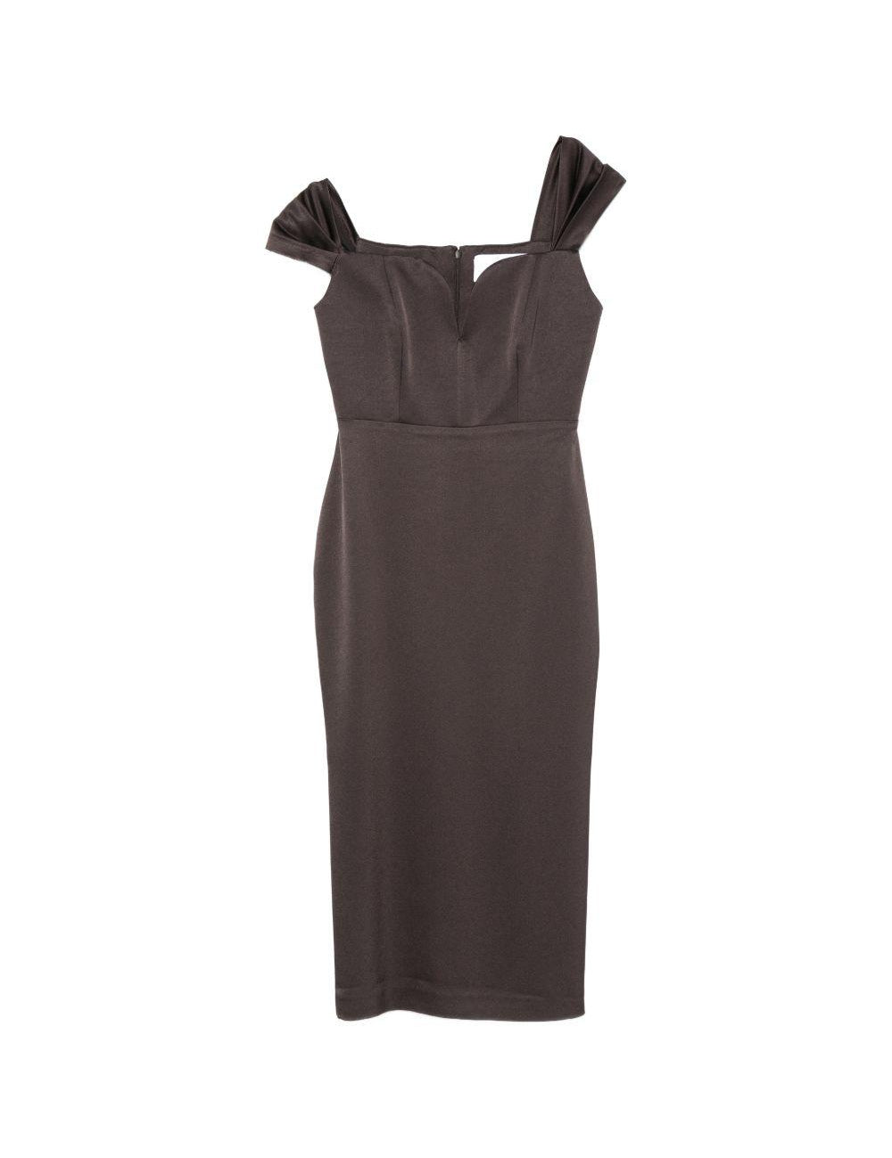 Abito midi con scollo a V in grigio Alex perry - donna 