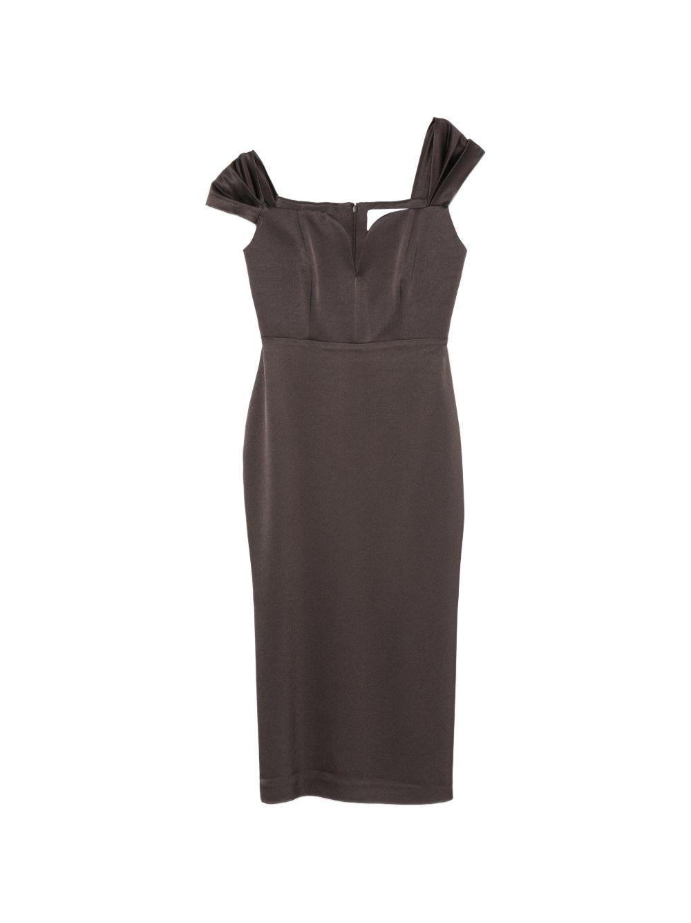 Abito midi con scollo a V in grigio Alex perry - donna 
