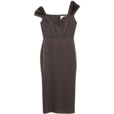 Abito midi con scollo a V in grigio Alex perry - donna 