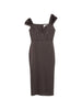 Abito midi con scollo a V in grigio Alex perry - donna