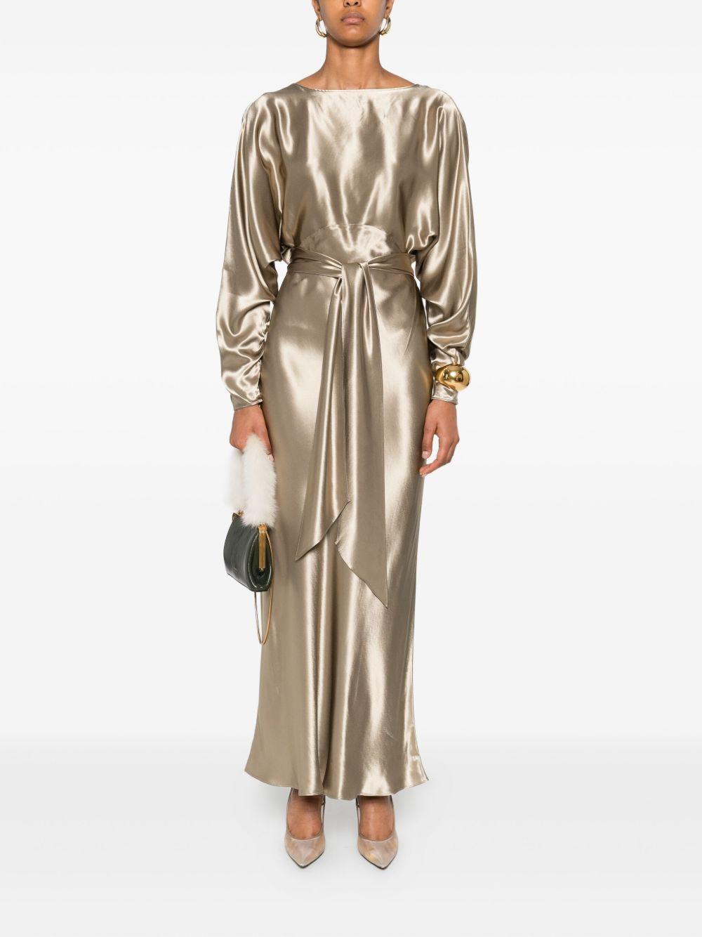 Abito midi Zizi in oro The andamane - donna 