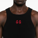 Canotta con ricamo in nero 44 label group - uomo 