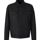 Giacca in lana con colletto classico in grigio Harris wharf london - uomo 