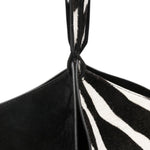 Borsa a mano Lotus con stampa zebrata in nero e bianco Khaite - donna 