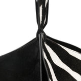 Borsa a mano Lotus con stampa zebrata in nero e bianco Khaite - donna 