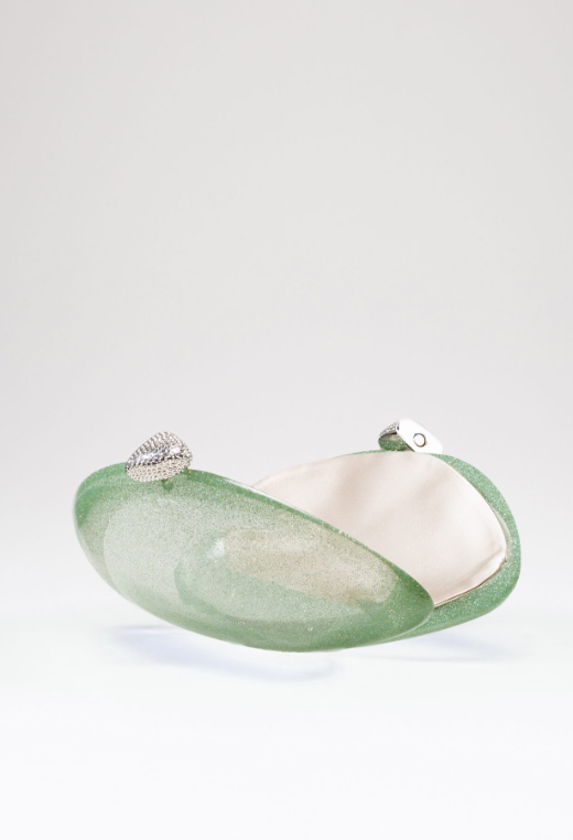 Borsa clutch rigida ariel in verde Benedetta bruzziches - donna<BR/> 